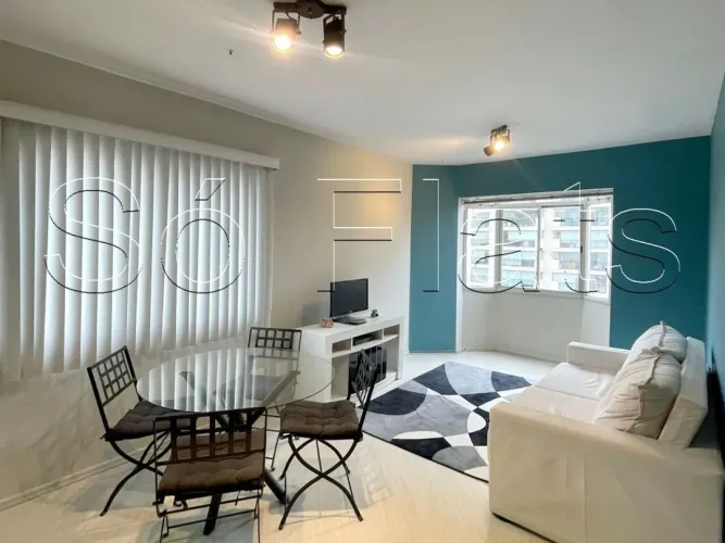 Flat Ambassador reformado na Vila Nova Conceição disponível para locação com 42m² e 1 dorm