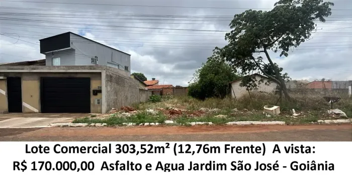 Leia a descrição: Lote Comercial 303,52m² (Asfalto e Agua) Jardim São José