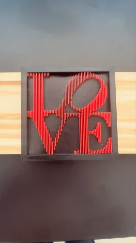 Quadro Decorativo LOVE 11x11 cm | Decoração Moderna para Sala, Quarto e Home Office