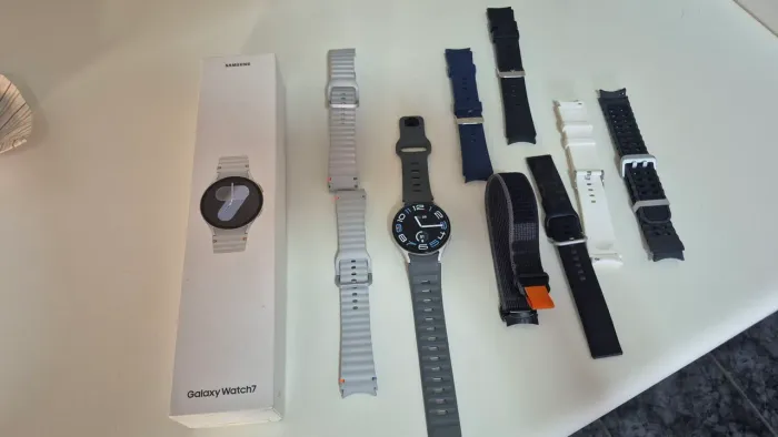 Galaxy Watch 7 44mm BT Prata + pulseiras
