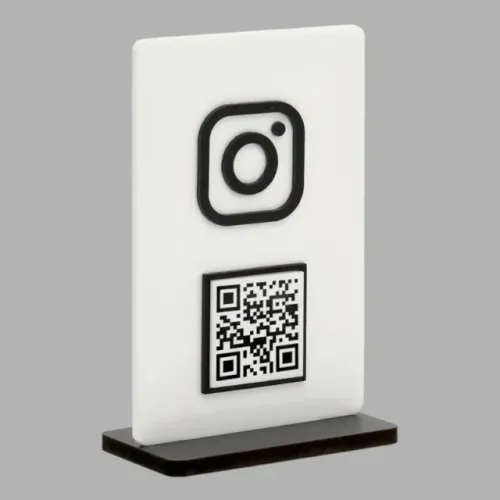 Placa Acrílica QR Code Instagram Personalizada