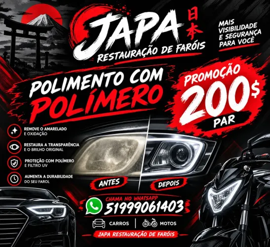 Polimento de faróis