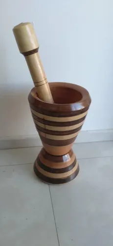 Pilão De Madeira Cedro
