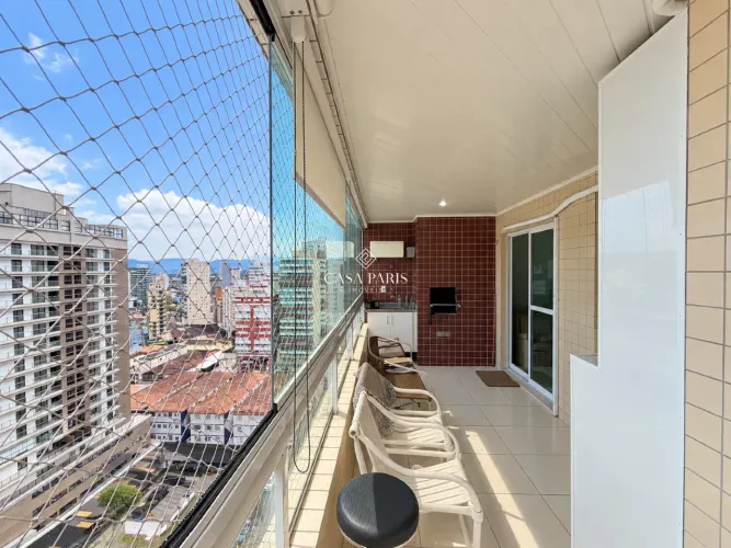 Apartamento mobiliado de 2 quartos com suíte e varanda gourmet à venda na Guilhermina