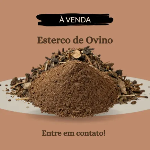 Esterco Ovino Orgânico Batido - Adubo Natural para Plantas