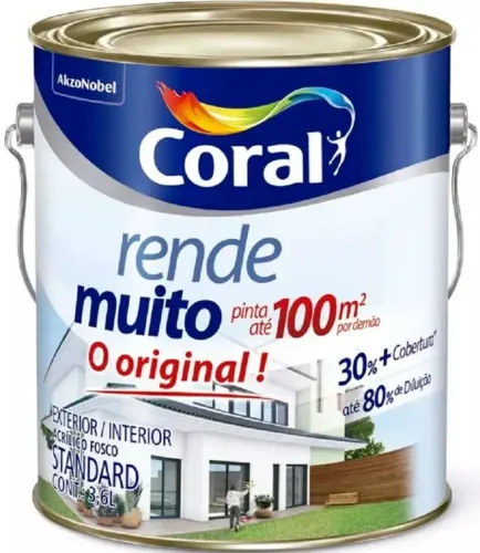 Tinta Acrílica Rendemuito Coral 3,6L