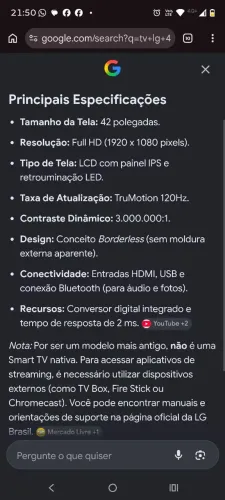Vendo uma TV LG