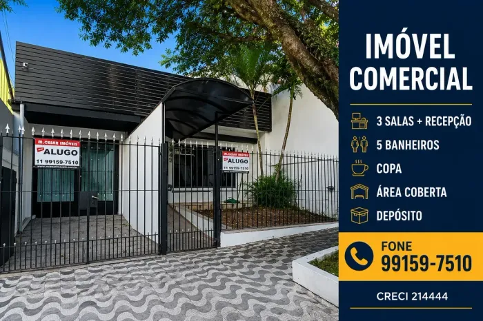 Imóvel comercial para aluguel possui 160 m² 3 salas 5 banheiros Tatuapé São Paulo