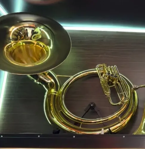 Sousafone Zellmer Classic Zsh-500l Sib orquestra sinfonica dourado com estojo termico luxo