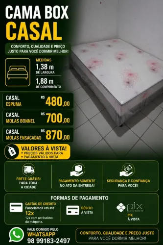 Cama Box Casal - Conforto e Qualidade