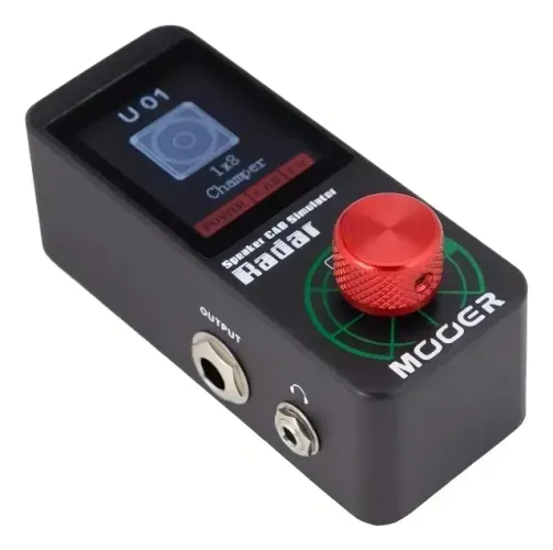 Pedal Simulador de Gabinete Mooer Radar MS1 Preto para Guitarra Elétrica