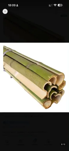 Bambu Natural Rachado 24 peças 2 metros 