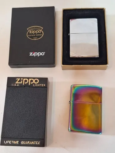 Lote de 2 isqueiros Zippo mod. 200 e 230 originais - Made in USA