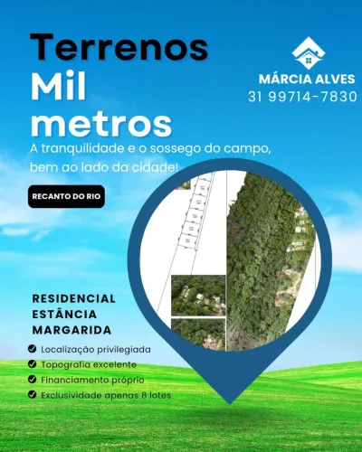 Terreno mil metros em jaboticatucas divisa com lagoa santa