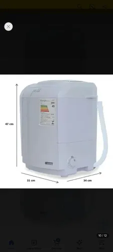 Mini Lavadora Praxis 1,2 kg Petit Branca