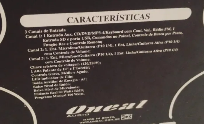 Caixa de som Oneal