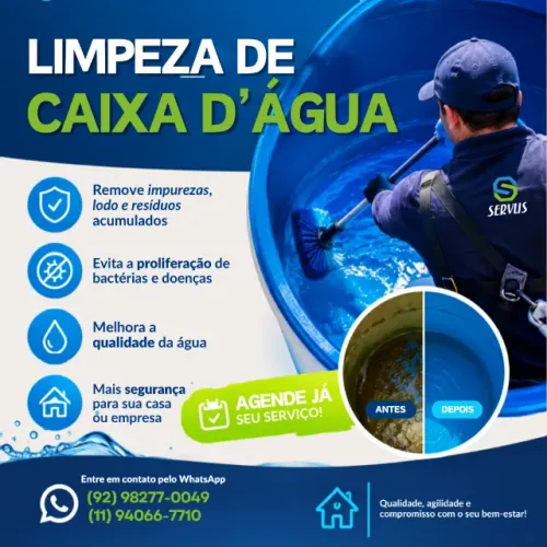 Manutenção Residencial em Manaus | Limpeza de Caixa D'ÁGUA