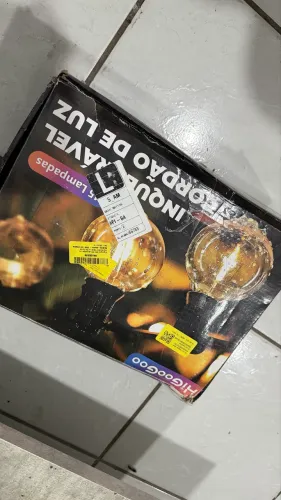 varal de luzes decorativo inquebrável modelo G40