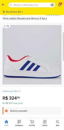 Tênis adidas streetcheck
