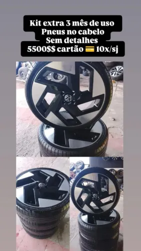 kit rodas aro 18 4 furos zero 3 mes de uso no cabelo
