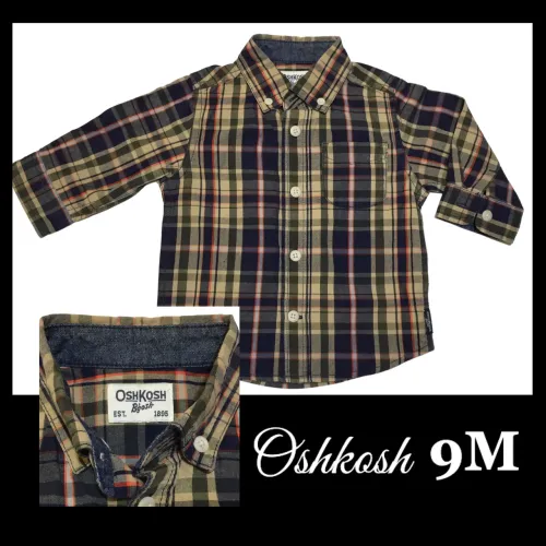 Camisa xadrez bebê 9 meses Oshkosh NUNCA USADA! 