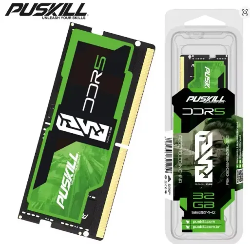 Puskill SODIMM Memória RAM DDR5 5200mHz Notebook