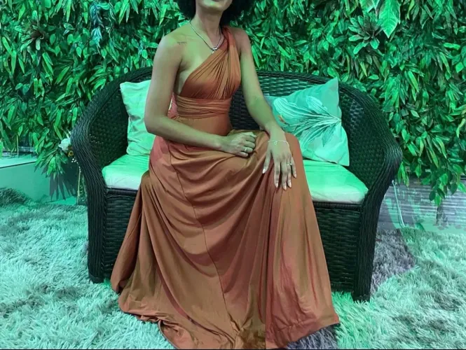 Vestido terra cota