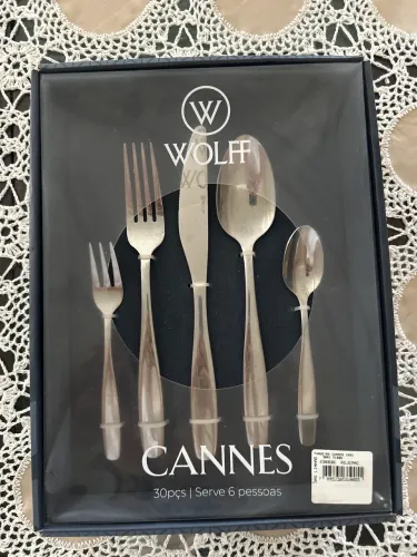 Conjunto de Talheres/Faqueiro Wolff Inox 30 pçs