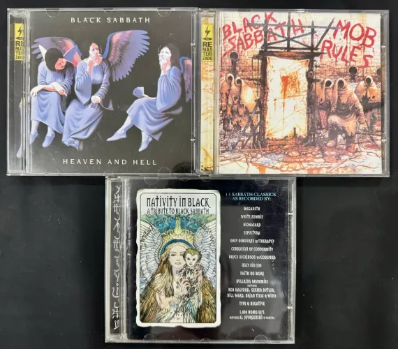 Lote 3 CDs originais rock Black Sabbath colecionador