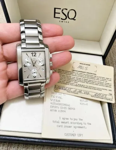 *Relógio ESQ Swiss Original Cronógrafo - Completo com Caixa, Nota Fiscal e Certificado*