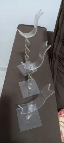 Expositor De Calçados Haste Torcida Cristal 5, 10 e 15cm
