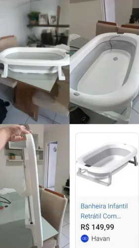 Banheira dobrável 