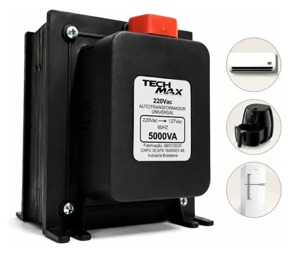 TRANSFORMADOR BIVOLT 127V/220V. POTÊNCIA 5.000VA