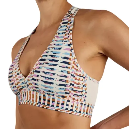 Top Feminino de Treino 500 Domyos Decathlon Bege Tamanho G
