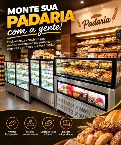 Balcão expositor inox sob medida para montar ou renovar seu negócio