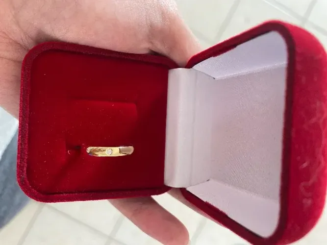 ALIANÇA ROMANCE EM PRATA 925 E OURO AMARELO 18K COM DIAMANTE, 3MM