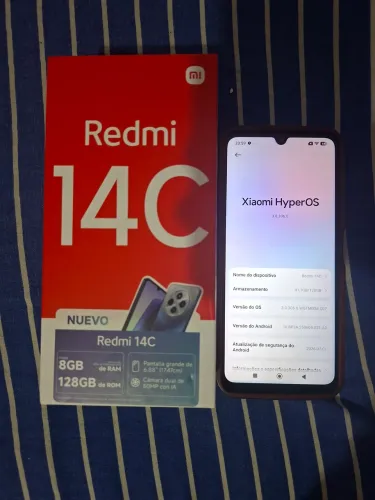 Xiaomi Redmi 14c 128gb 4ram <br>Ele vem com carregador com caixa <br>R$ 550