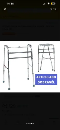 Andador alumínio articulado novo