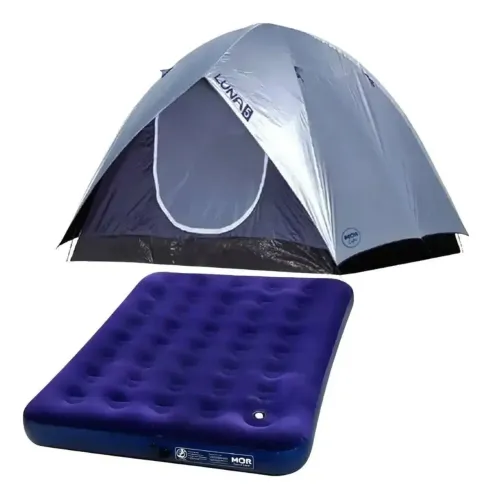Barraca De Camping MOR Luna 5 Pessoas + Colchão Inflável Casal Mor<br>