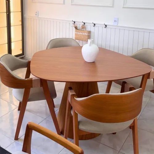 Mesa De Jantar Organica Alpha 120x118cm