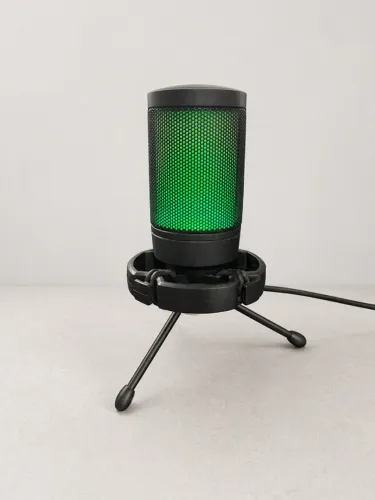 Microfone USB Fifine/AmpliGame RGB para PC, Discord, Stream e Jogos