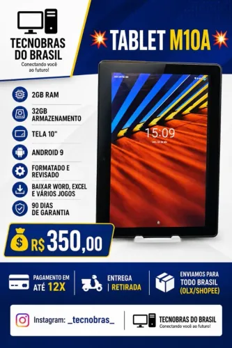 Tablet Multilaser M10A baixa até Word e Excel 