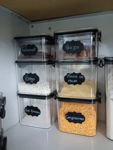 Pote Hermético Haushop Kit 12 Potes Para Alimentos Seguro Transparente