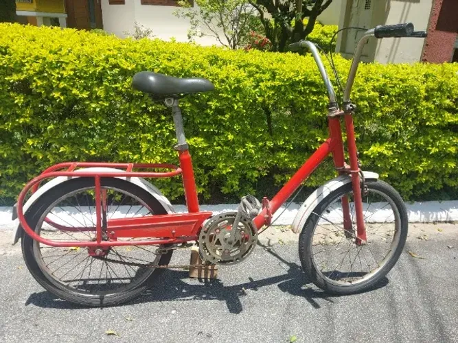 Bicicleta Caloi Berlineta Dobrável Anos 70 Original Aro 20
