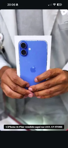 iPhone 16 plus 128 GB com 1 semana de uso , com chip 