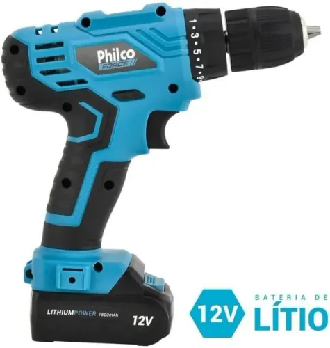 Parafusadeira Philco Force Bivolt 2 em 1 800RPM PPF12 Bivolt
