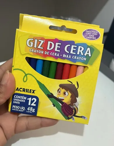 Giz de Cera 12 Cores Acrilex
