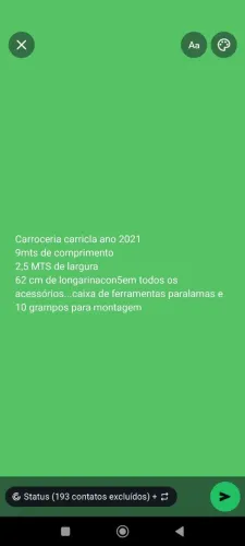 Carroceria carricla ano 2015