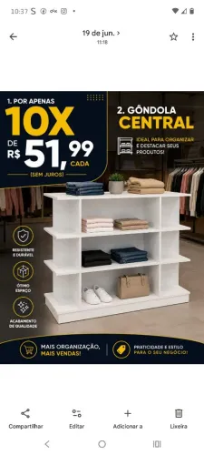 Gôndola para loja em mdf,