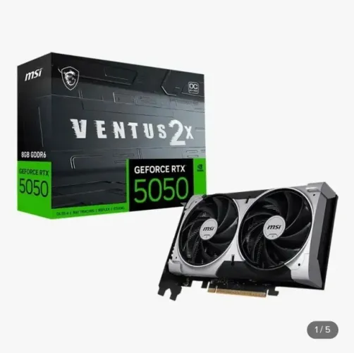 Placa de Vídeo MSI NVIDIA GeForce RTX 5050 Ventus 2x OC, 8GB, GDDR6, DLSS, Ray Tracing